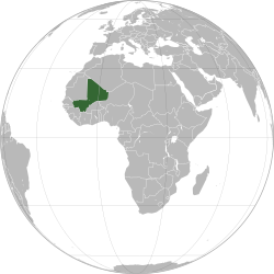 Location of Mali (green)