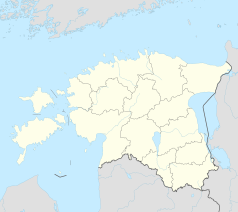 Mapa konturowa Estonii, u góry znajduje się punkt z opisem „Półwysep Juminda”