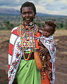 A Maasai woman in her finest clothes