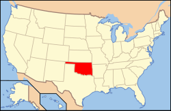 奧克拉荷馬州在美國的位置
