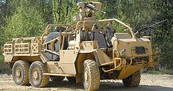 Supacat HMT Extenda at a media demonstration at Long Valley.