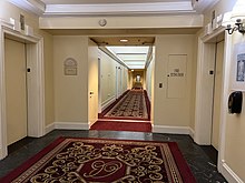 A hallway in the Los Angeles Biltmore Hotel, taken in 2022