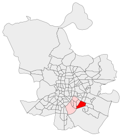 Location of Palomeras Sureste