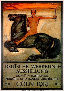 Poster al expoziției "Deutscher Werkbund", de Peter Behrens (1914)