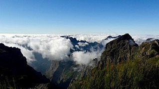 View of the mountains in Madeira island