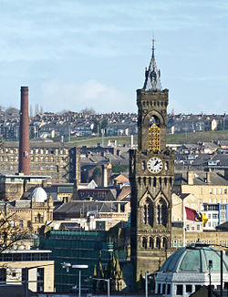 Gradsko središte Bradforda, sa sat-kulom gradske vijećnice
