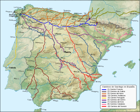 Caminos de Santiago en España