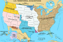 Map of the U.S. depicting its westward expansion