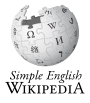 Wikipedia logo showing "Simple English Wikipedia" in English