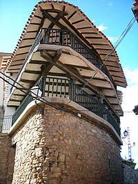 La Casa Barco depuis la rue de La Cuesta à Trevijano (commune de Soto en Cameros)