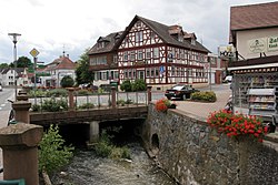 The Modau running through the town of Ober-Ramstadt