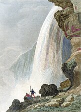Жак-Ипполит ван дер Бюрх. «Убежище под Ниагарским водопадом» (ок. 1841)
