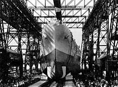Launching of USS North Carolina (BB-55), June 1940.jpg