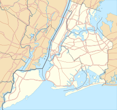 Mapa konturowa Nowego Jorku, w centrum znajduje się punkt z opisem „Moody’s”