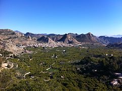 Ricote (Región de Murcia), un pueblo blanco entre el verde de la huerta (Valle de Ricote) y el gris de la sierra (Sierra de Ricote y la Navela).