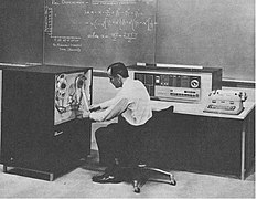 This 1959 IBM 1620 relied on paper tape to store data and programs