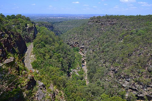 View from Bluff Lookout, Glenbrook Gorge