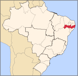 ตำแหน่งรัฐเปร์นังบูกูในบราซิล