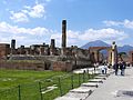 Image 59The Forum of Pompeii with Vesuvius in the distance (from Culture of Italy)