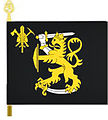 Engineering and NBC Warfare School, Finnish Army: Finnish lion holding a shield, symbolizing NBC protection.