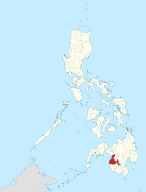 Мапа на Филипините со факти за Магинданао highlighted