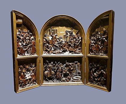 Wooden model to the silver triptych of Saint Stanislaus, ca. 1512, National Museum in Warsaw[15]