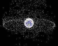 Radar-trackable objects, including debris, with distinct ring of geostationary satellites