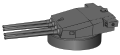 A Richelieu osztály négy 380 mm ágyús lövegtornya.