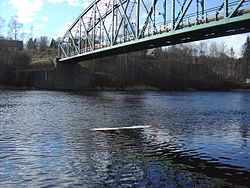 Klarälven running through Munkfors in April 2006