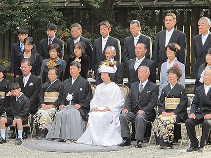 Japanese wedding party