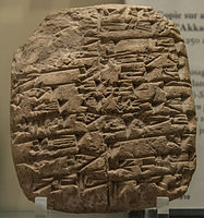 Copy of an inscription of Naram-Sin. Louvre Museum AO 5475