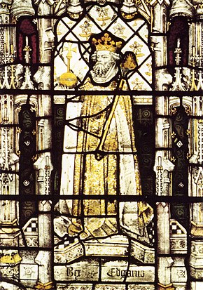 Edgar in stained glass window