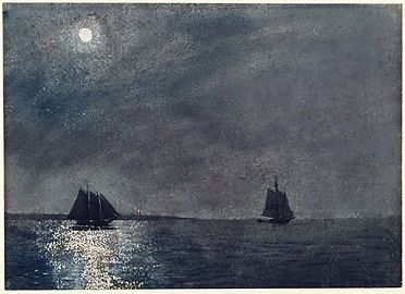 Winslow Homer, Eastern Point Light, 1880, watercolor over graphite on wove paper (cream-colored wove paper)
