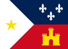 Drapeau des Acadiens de la Louisiane.
