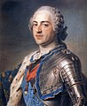Морис Кантен де Латур Король Франции Людовик XV в парике «крыло голубя»