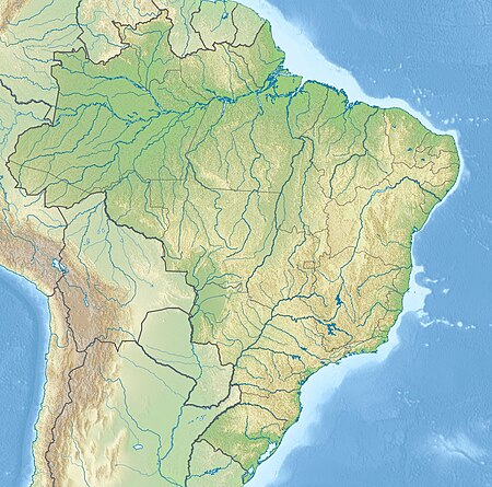 The locations of the accident and departure airports shown on a map of Brazil.