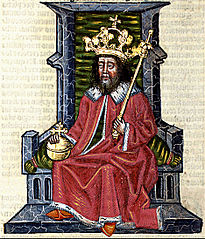 Domišljijski portret Vladislava III. v Chronica Hungarorum (Vladislav je umrl star komaj dvajset let)