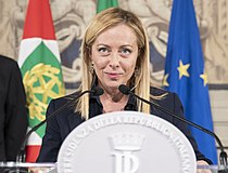 Giorgia Meloni accepting the task of forming a new government