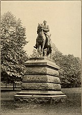 Equestrian statue of Meade, by Alexander Milne Calder, in Fairmount Park, Philadelphia, Pennsylvania