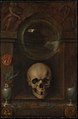 «Կանգուն կյանքը», նկարիչ՝ Jacques de Gheyn II (1603 թ.)։ Կապարի խոռոչների մեջ պատկերված են լացող Հերակլիտը և ծիծաղացող Դեմոկրիտը, որոնք մատնանշում են անցավորության և ունայնության խորհրդանիշները՝ գանգը, օճառի պղպջակը և ալն։