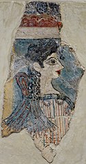 Фреска "Парижанка" Кносс (1450 - 1350/1300 гг. до н. э.)