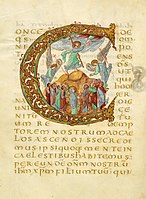 Iz rokopisa Zakramentarij Drogo, okoli 850