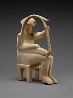 Кіфарист - кікладський ідол. Мармур. Близько 2000 до н. е. Вілла Гетті