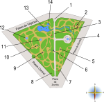 Mapa del Parque del Campo Grande