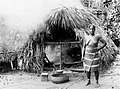Maroon woman wearing a pangi in Suriname (ca. 1900–1910)