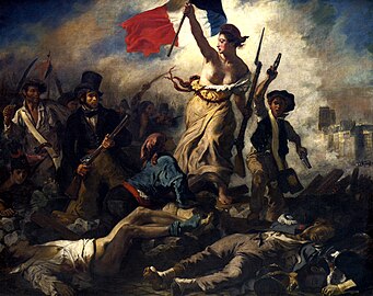 Eugène Delacroix: Sloboda predvodi narod (1830.), ulje na platnu, 260 cm × 325 cm