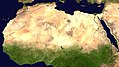 Image 8 Sahara Image credit: NASA A satellite image of the Sahara, the world's largest hot desert and second largest desert after Antarctica at over 9,000,000 km² (3,500,000 mi²), almost as large as the United States. The Sahara is located in Northern Africa and is 2.5 million years old. More selected pictures