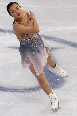Kaori Sakamoto at the 2024 World Championships