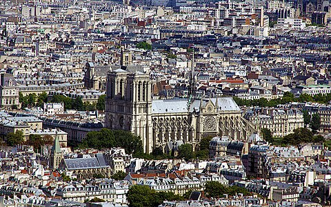 Pogled iz leta 2010 na Notre-Dame s Tour Montparnasse