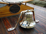 Ship's bell on Pride of Baltimore II.